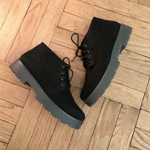 Vagabond Aurora Black Canvas Ankle Boot